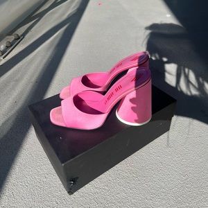 THE ATTICO PINK LUZ HEELS